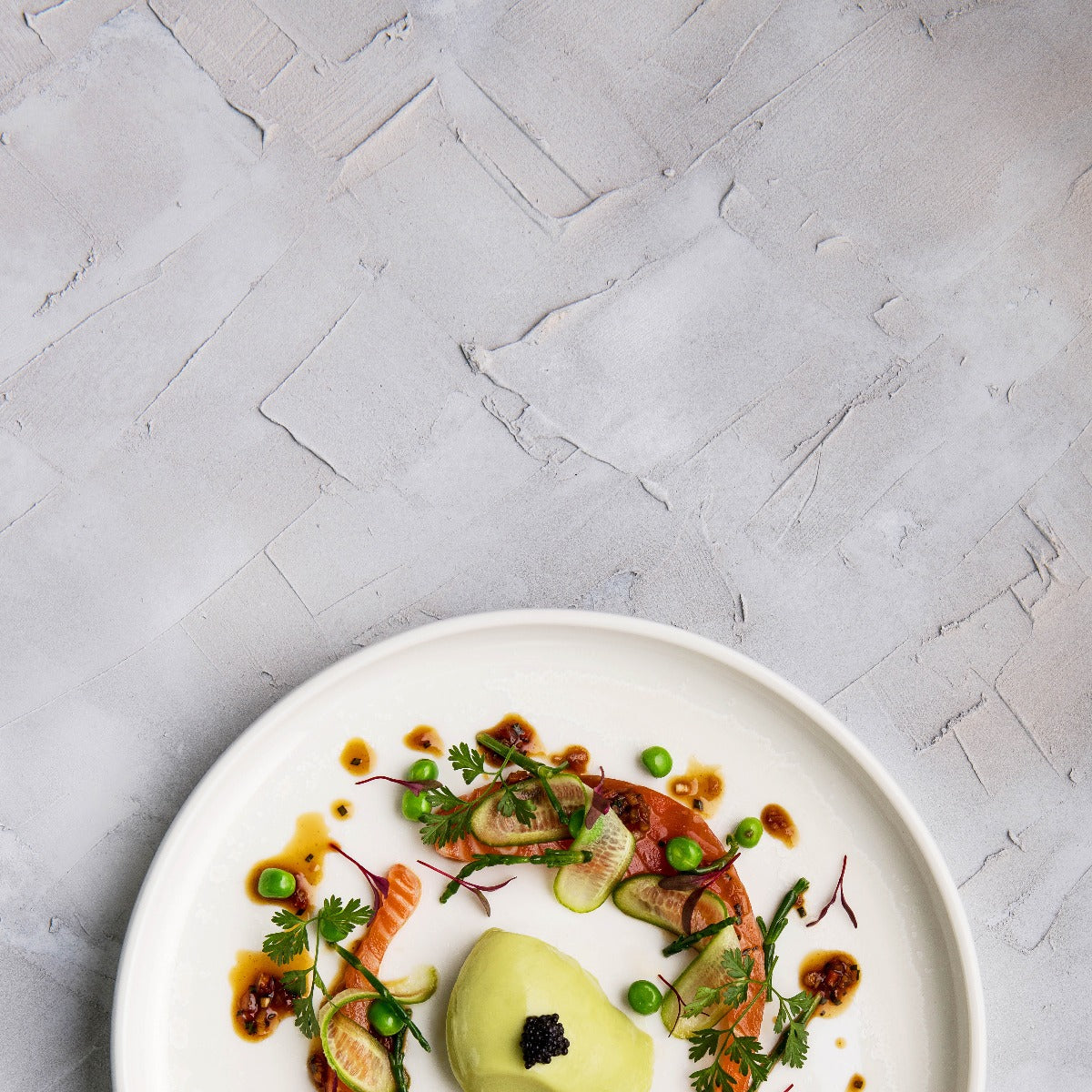 Stackable plate - 260mm, Snow: Pack of 3