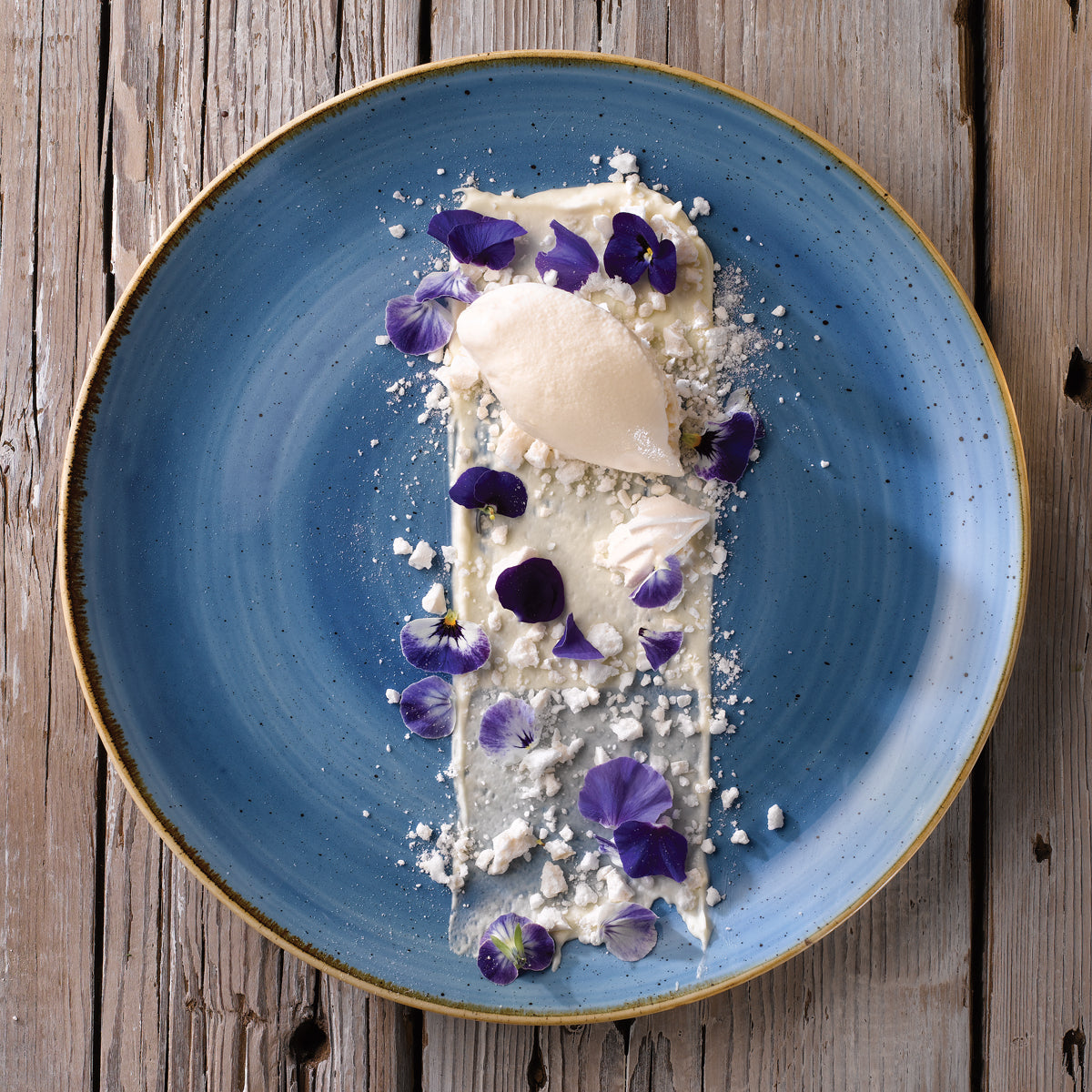 Round Plate - 217mm, Cornflower Blue, Stonecast: Pack of 12