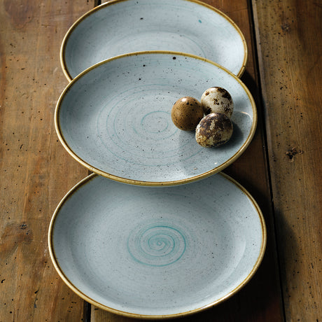 Round Plate - 165mm, Duck Egg, Stonecast: Pack of 12