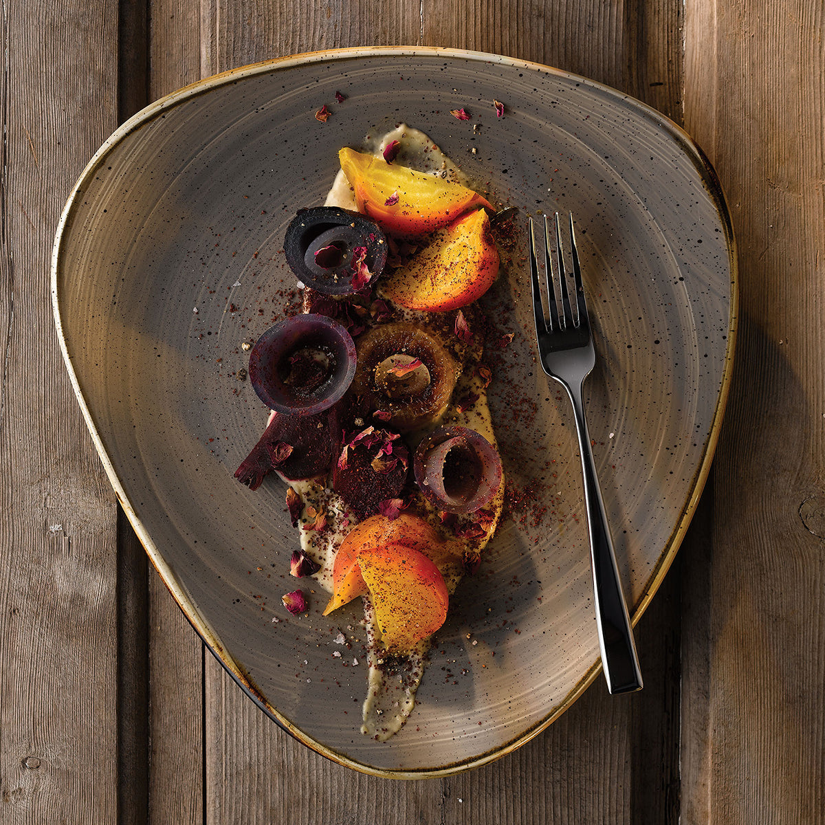 Triangular Plate - 265mm, Peppercorn Grey, Stonecast: Pack of 12