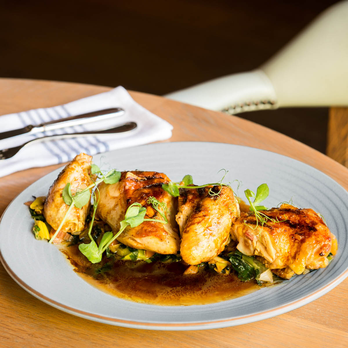 Coupe Plate - Ribbed, 210mm, Zuma Bluestone: Pack of 6