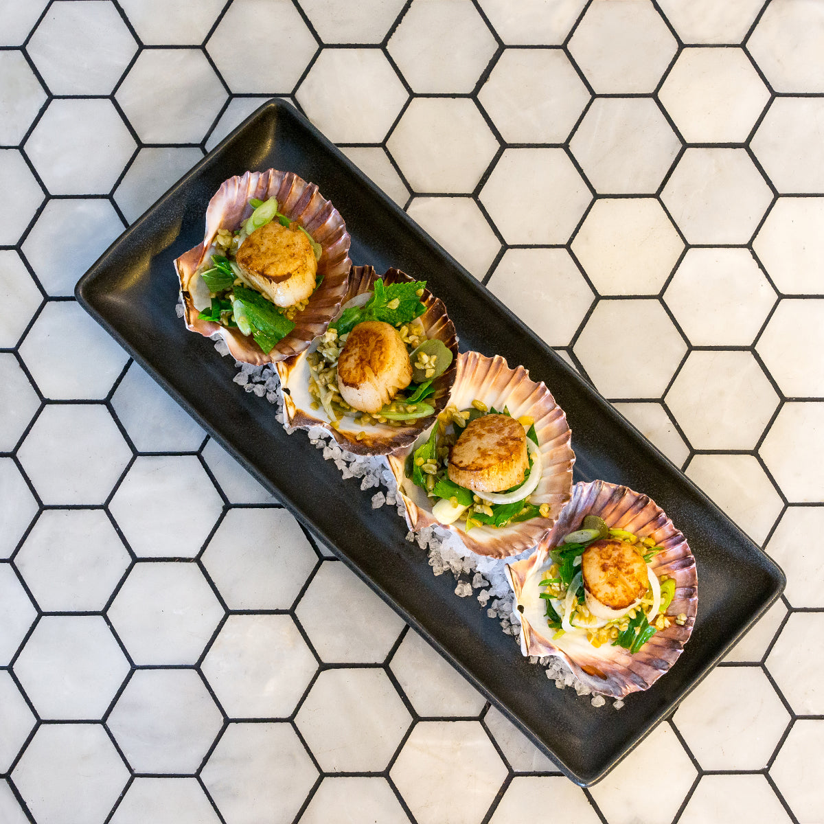 Share Platter - 335x140mm, Zuma Charcoal: Pack of 6