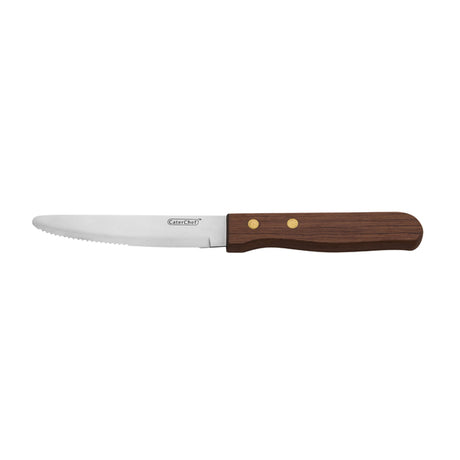 Jumbo Steak Knife - Wood Handle from Athena. made out of Stainless Steel and sold in boxes of 12. Hospitality quality at wholesale price with The Flying Fork!