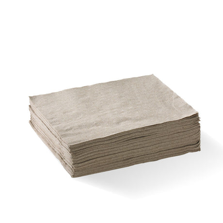 Lunch Napkin - Natural, 1-4 Fold, 1ply (Box of 3000) from BioPak. Compostable, made out of FSC Pulp and sold in boxes of 1. Hospitality quality at wholesale price with The Flying Fork!