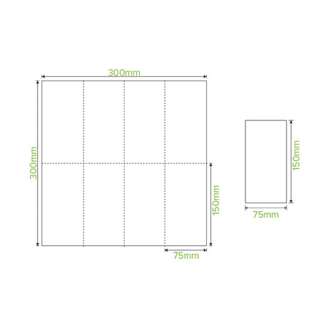 1-ply 1/8 fold lunch napkin - FSC Mix - white - Carton of 3000 units