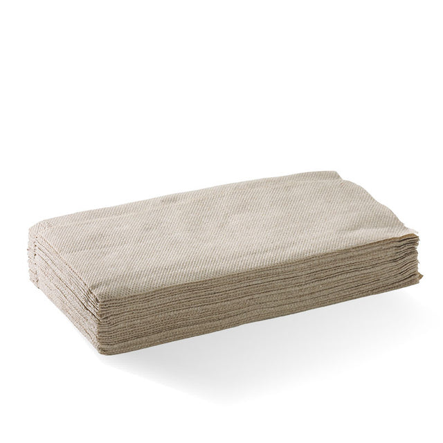 Single Saver Biodispenser Napkin - Natural, 1ply (Box of 6000) from BioPak. Compostable, made out of FSC Pulp and sold in boxes of 1. Hospitality quality at wholesale price with The Flying Fork!