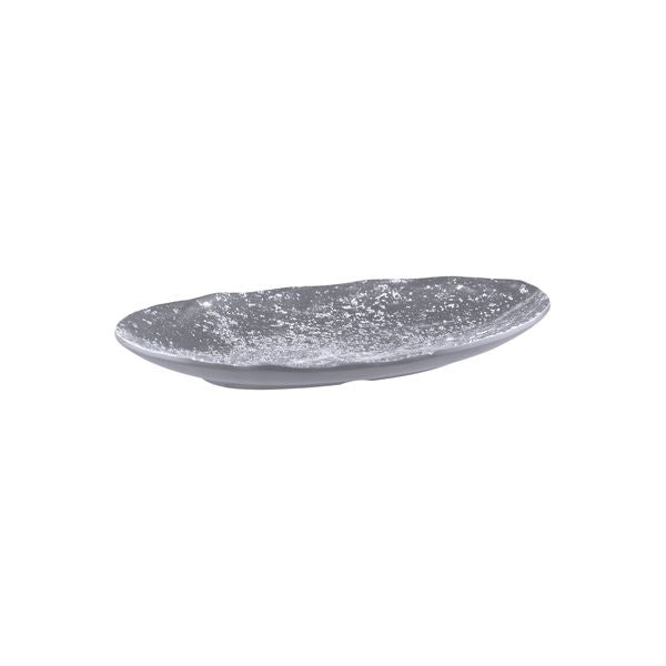 Large Oval Weathered Pewter Platter, 315x180mm from Cheforward. Sold in boxes of 12. Hospitality quality at wholesale price with The Flying Fork!