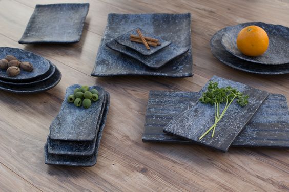 Large Rectangular Weathered Pewter Platter, 280x190mm: Pack of 6