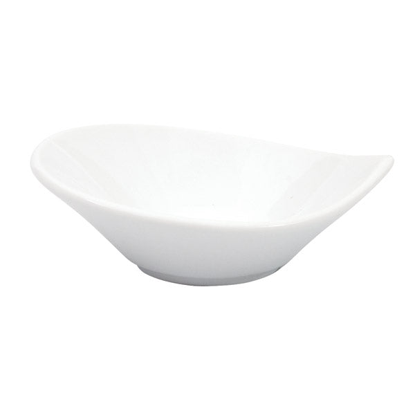 Leaf Sauce Dish - 110mm from Ryner Tableware. made out of Porcelain and sold in boxes of 72. Hospitality quality at wholesale price with The Flying Fork!