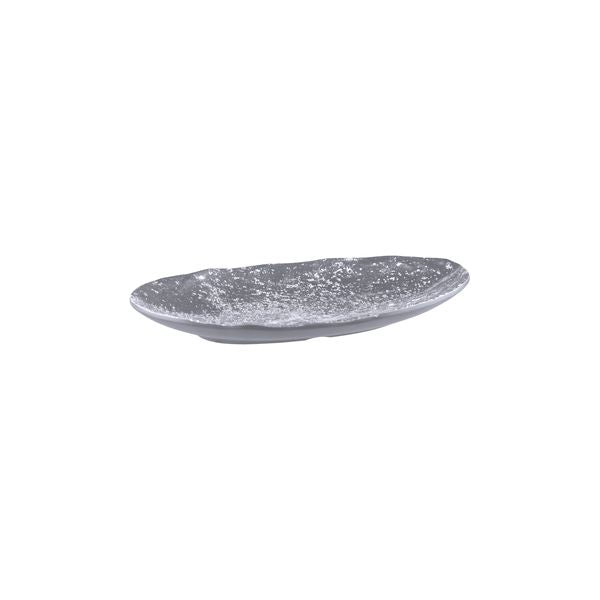Medium Oval Weathered Pewter Platter, 260x155mm from Cheforward. Sold in boxes of 12. Hospitality quality at wholesale price with The Flying Fork!