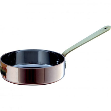 Frypan With Brass Handle - 390ml, 120x35mm,Miniatures, Copper from Chef Inox. made out of Copper and sold in boxes of 4. Hospitality quality at wholesale price with The Flying Fork!