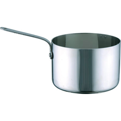 Saucepan With S-S Handle - 350ml, 90x60mm, Miniatures from Chef Inox. made out of 18/10 Stainless steel and sold in boxes of 4. Hospitality quality at wholesale price with The Flying Fork!