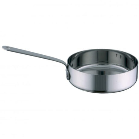 Frypan With S-S Handle - 390ml, 120x35mm, Miniatures from Chef Inox. made out of 18/10 Stainless steel and sold in boxes of 4. Hospitality quality at wholesale price with The Flying Fork!