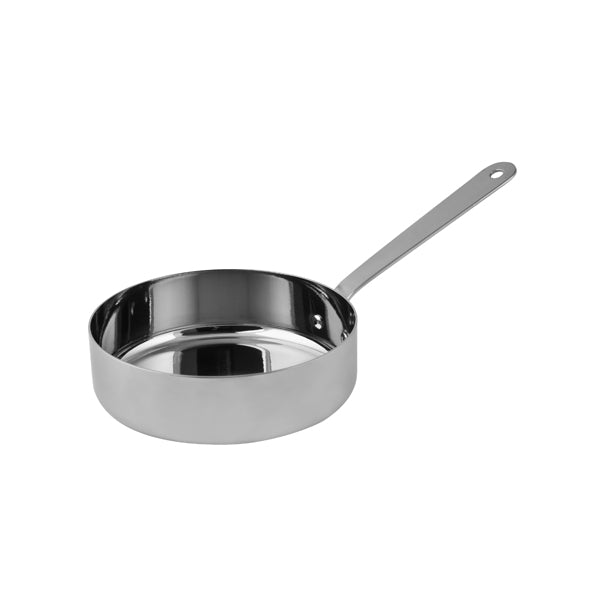Mini Round Frypan - S-S, 120 x 35mm from Moda. Sold in boxes of 1. Hospitality quality at wholesale price with The Flying Fork!