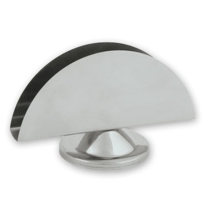 Napkin Holder - S-S, Half Moon from TheFlyingFork. Sold in boxes of 1. Hospitality quality at wholesale price with The Flying Fork!