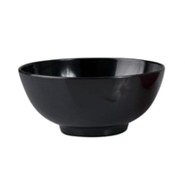 Noodle Bowl - Black, 175mm from Ryner Melamine. Sold in boxes of 12. Hospitality quality at wholesale price with The Flying Fork!