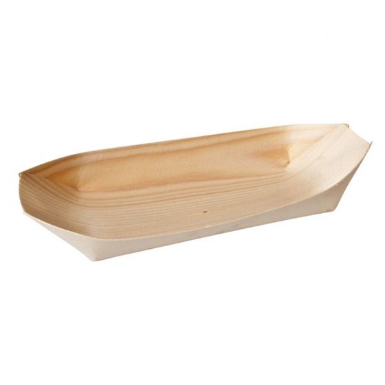 Oval Boat - Bio Wood, 60 x 45mm from TheFlyingFork. Sold in boxes of 1. Hospitality quality at wholesale price with The Flying Fork!