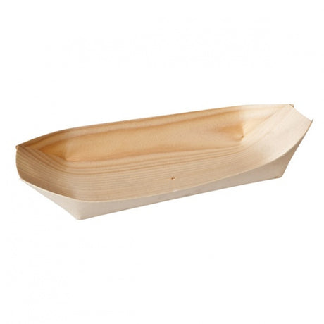 Oval Boat - Bio Wood, 115 x 65mm from Chalet. Sold in boxes of 1. Hospitality quality at wholesale price with The Flying Fork!