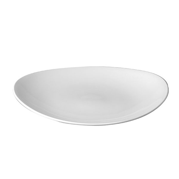 Oval Plate - Coupe, 238 x 200mm from Churchill. made out of Porcelain and sold in boxes of 12. Hospitality quality at wholesale price with The Flying Fork!