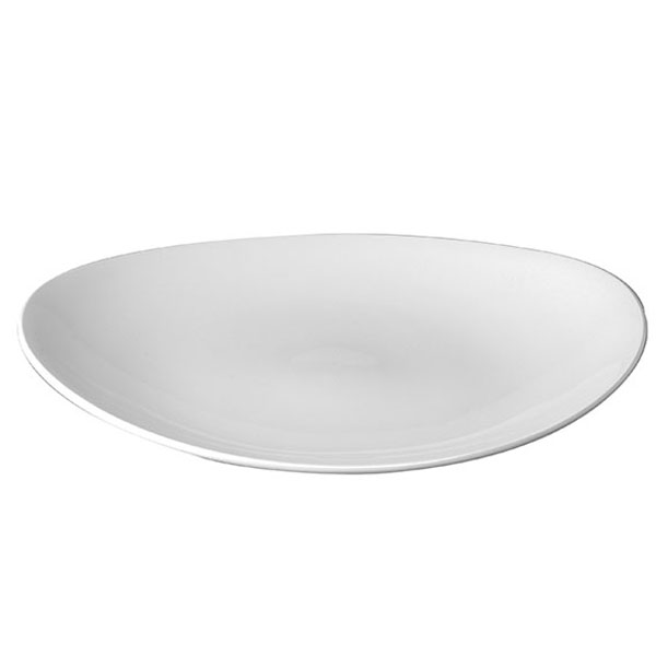 Oval Plate - Coupe, 317 x 255mm from Churchill. made out of Porcelain and sold in boxes of 12. Hospitality quality at wholesale price with The Flying Fork!