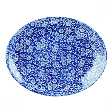 Oval Plate - Coupe, Victorian Calico, Prague, 317mm from Churchill. made out of Porcelain and sold in boxes of 6. Hospitality quality at wholesale price with The Flying Fork!