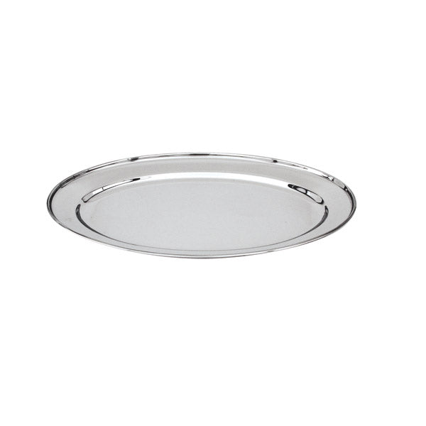Oval Platter - 18-8, 200mm-8 from TheFlyingFork. Sold in boxes of 1. Hospitality quality at wholesale price with The Flying Fork!