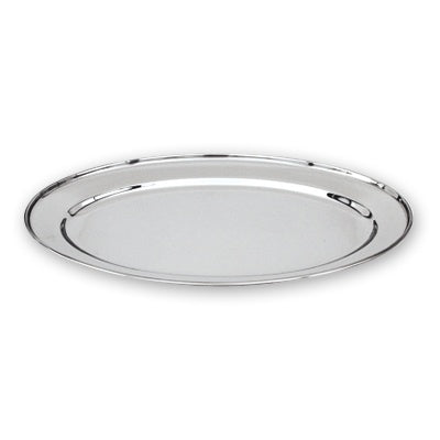 Oval Platter - 18-8, 300mm-12" from TheFlyingFork. Sold in boxes of 1. Hospitality quality at wholesale price with The Flying Fork!