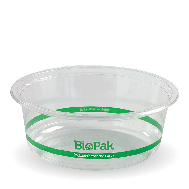 Biobowl - 600ml, 143mm (Box of 600) from BioPak. Compostable, made out of Bioplastic and sold in boxes of 1. Hospitality quality at wholesale price with The Flying Fork!