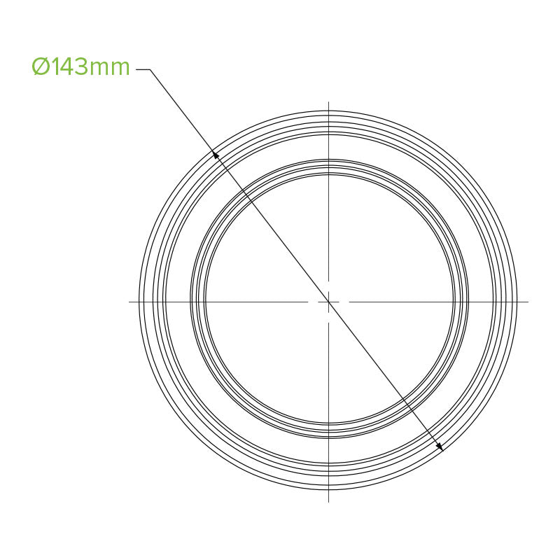 600ml bowl - 143mm - clear - Carton of 600 units