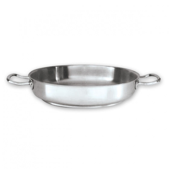 Paella Pan - 18-10, No Cover, 280 x 60mm-3.7Lt from Pujadas. Sold in boxes of 1. Hospitality quality at wholesale price with The Flying Fork!