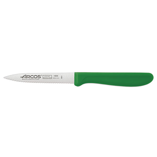 Paring Knife Green Handle - 100mm from Arcos. Sold in boxes of 1. Hospitality quality at wholesale price with The Flying Fork!