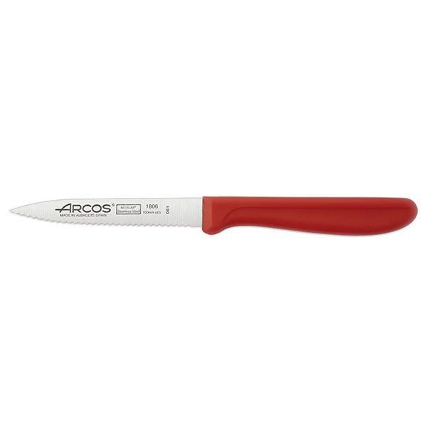 Paring Knife Red Handle - 100mm from Arcos. Sold in boxes of 1. Hospitality quality at wholesale price with The Flying Fork!