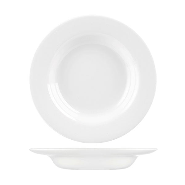 Pasta Bowl - 325ml, Wide Rim, Classic from Churchill. made out of Porcelain and sold in boxes of 24. Hospitality quality at wholesale price with The Flying Fork!