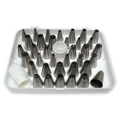Pastry Tube - 18-10, Assorted, 36Pcs from TheFlyingFork. Sold in boxes of 1. Hospitality quality at wholesale price with The Flying Fork!