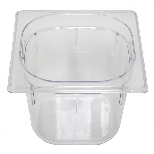 Gastronorm Pan - 200mm, 1-6 Size, 3.0Lt, Polycarbonate, Clear from Inox Macel. made out of Polycarbonate and sold in boxes of 5. Hospitality quality at wholesale price with The Flying Fork!