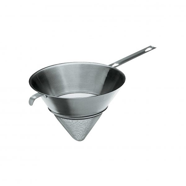 Wire Gauze Chinois - with Handle & Hook, 240mm from Paderno. made out of Stainless Steel 18/10 and sold in boxes of 1. Hospitality quality at wholesale price with The Flying Fork!