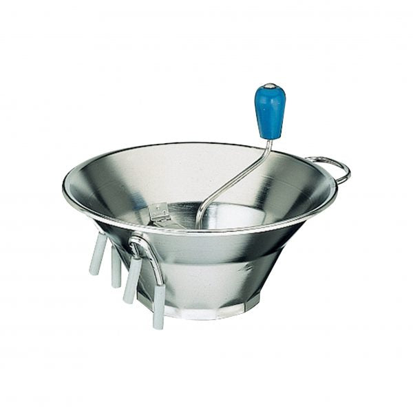 Food Mill with 3 Blades (1.5-2.5-4mm) - 320mm from Paderno. made out of Stainless Steel 18/10 and sold in boxes of 1. Hospitality quality at wholesale price with The Flying Fork!