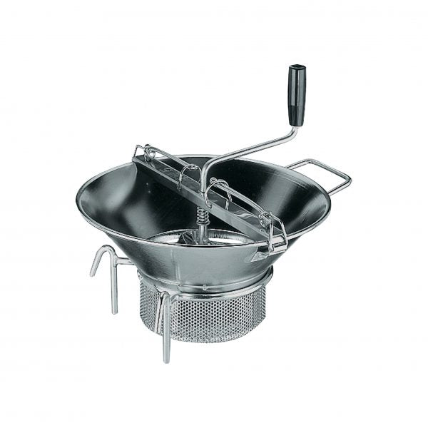 Food Mill (Weighs 3.5Kg)- with 3mm Blade, 370mm from Paderno. made out of Stainless Steel 18/10 and sold in boxes of 1. Hospitality quality at wholesale price with The Flying Fork!