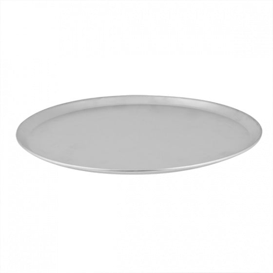 Pizza Plate - Alum., Tapered, 250mm-10" from TheFlyingFork. Sold in boxes of 12. Hospitality quality at wholesale price with The Flying Fork!