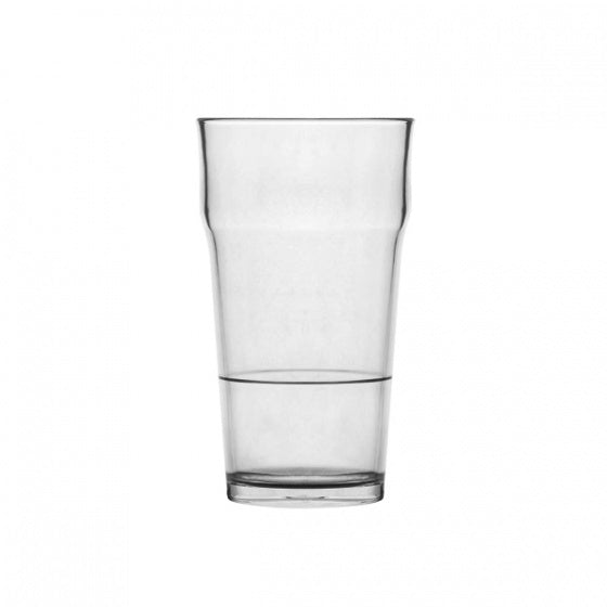 Polycarbonate Nonic Pint 540ml from Polysafe. made out of Polycarbonate and sold in boxes of 24. Hospitality quality at wholesale price with The Flying Fork!