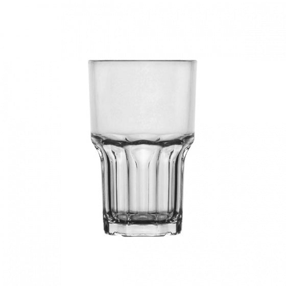 Polycarbonate Rock Highball 300ml from Polysafe. made out of Polycarbonate and sold in boxes of 24. Hospitality quality at wholesale price with The Flying Fork!