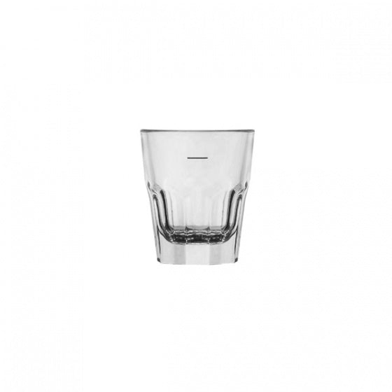 Polycarbonate Rock Shot 45ml (with 30ml Pour Line) from Polysafe. made out of Polycarbonate and sold in boxes of 24. Hospitality quality at wholesale price with The Flying Fork!