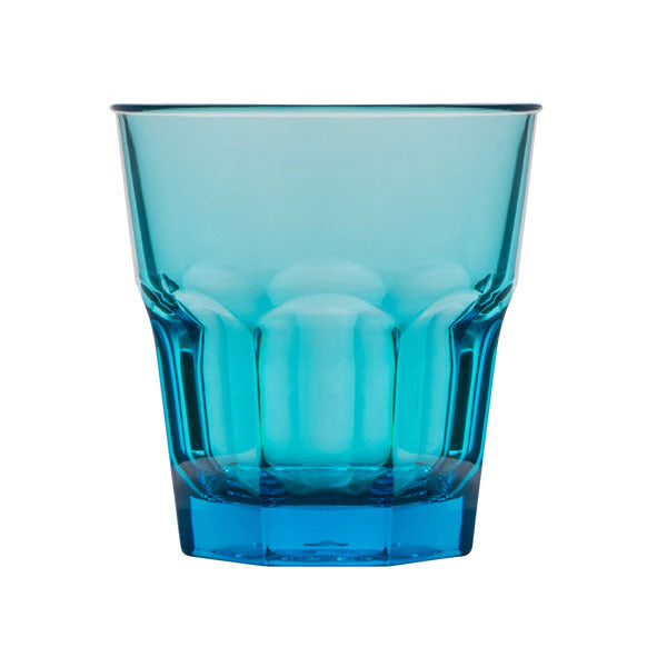 Polycarbonate Rock Tumbler 240ml - Aqua (PS-4AQU) from Polysafe. made out of Polycarbonate and sold in boxes of 24. Hospitality quality at wholesale price with The Flying Fork!