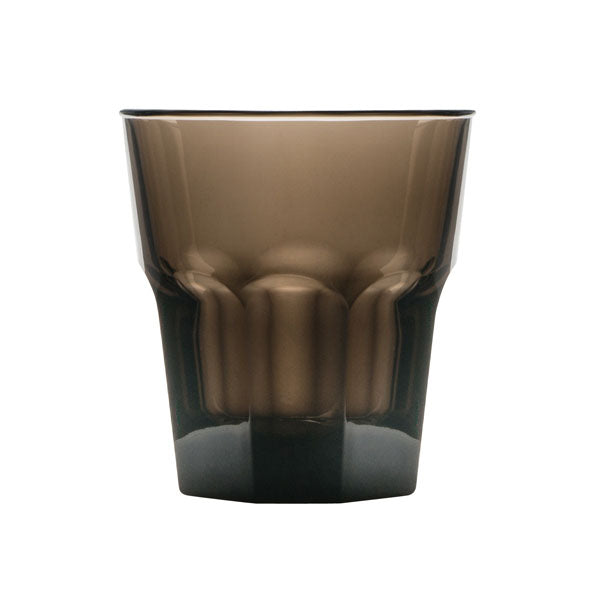 Polycarbonate Rock Tumbler 240ml - Smoke (PS4SMO) from Polysafe. made out of Polycarbonate and sold in boxes of 24. Hospitality quality at wholesale price with The Flying Fork!