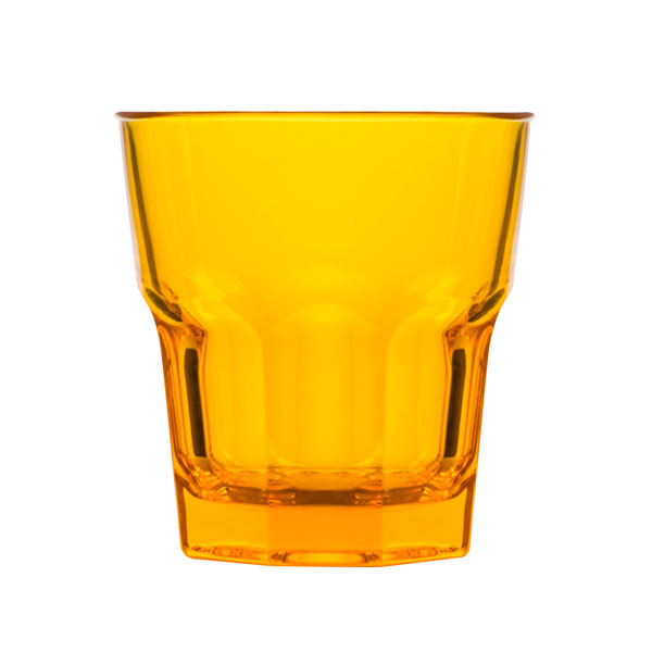 Polycarbonate Rock Tumbler 240ml - Yellow (PS4YEL) from Polysafe. made out of Polycarbonate and sold in boxes of 24. Hospitality quality at wholesale price with The Flying Fork!