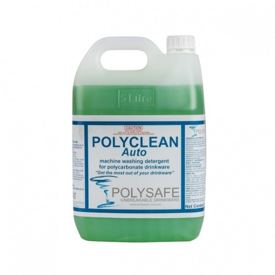 Polyclean Automatic Machine Glass Detergent 5.0Lt from Polysafe. Sold in boxes of 1. Hospitality quality at wholesale price with The Flying Fork!