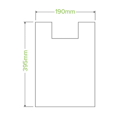 8L Bioplastic Bag with handles - Green - Carton of 2000 units