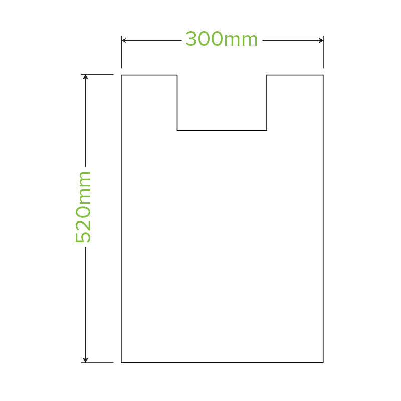 8L bin liner - 355x220 - 0.018mm - 40x25 - green - Carton of 1000 units