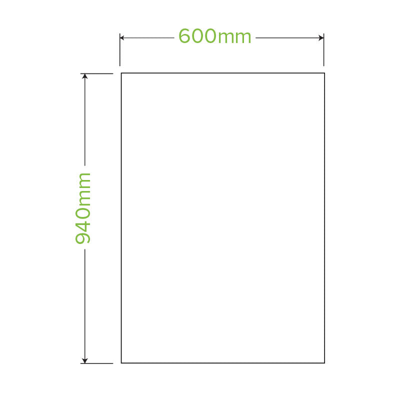 20L bioplastic bag with handles - Green - Carton of 1000 units