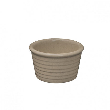 Ramekin - Ribbed, 90ml, Zuma Sand from Zuma. ribbed, made out of Ceramic and sold in boxes of 6. Hospitality quality at wholesale price with The Flying Fork!